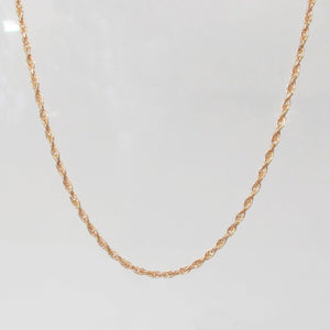 Gold Short Rope Chain Necklace 14-Karat Rose Gold - Karina Constantine Jewellery