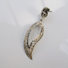 Load image into Gallery viewer, Filigree Leaf Earrings Sterling Silver Circa 1990s - Karina Constantine jewellery
