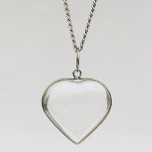 Load image into Gallery viewer, Rock Crystal Heart Pendant Necklace Sterling Silver - Karina Constantine Jewellery
