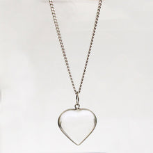 Load image into Gallery viewer, Rock Crystal Heart Pendant Necklace Sterling Silver - Karina Constantine jewellery
