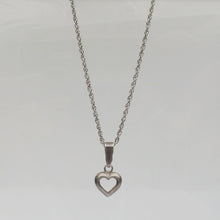 Load image into Gallery viewer, Open Heart Charm Necklace Sterling Silver - Karina Constantine Jewellery
