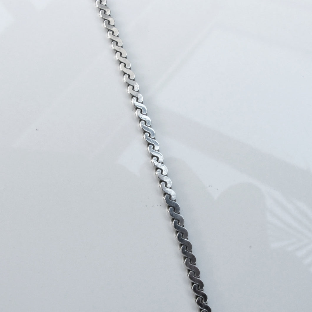 Silver Long Serpentine Chain Necklace Sterling Silver - Karina Constantine