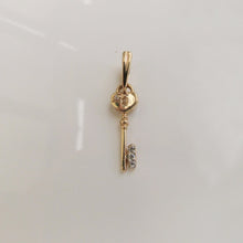 Load image into Gallery viewer, Key Pendant Charm 14-Karat Rose Gold - Karina Constantine jewellery
