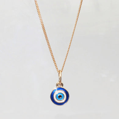 Evil Eye Pendant Necklace 14-Karat Rose Gold - Karina Constantine Jewellery