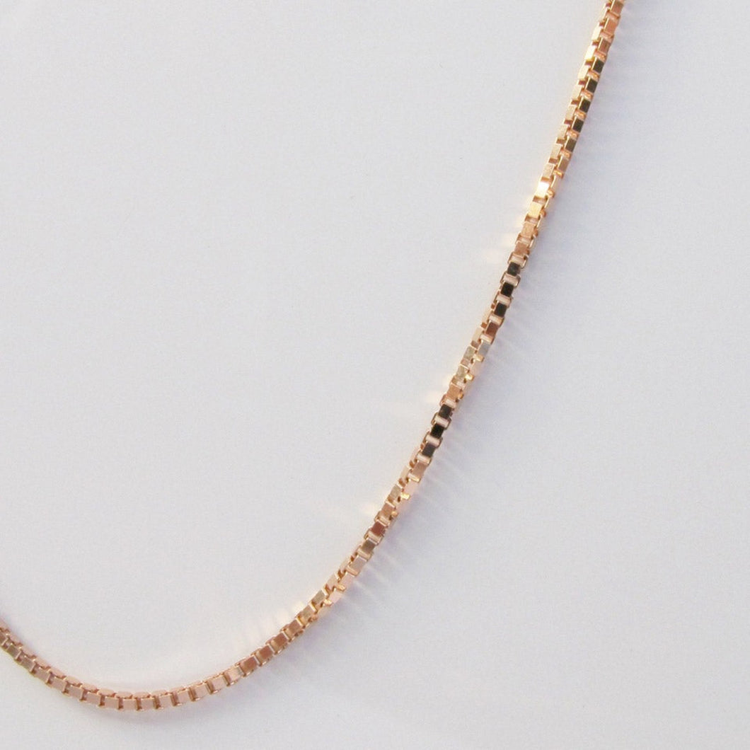 Gold Medium Venetian Box Chain Necklace 14-Karat Rose Gold - Karina Constantine Jewellery