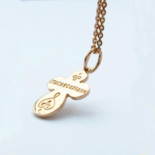 Load image into Gallery viewer, Enamel Cross Pendant 14-Karat Rose Gold - Karina Constantine Jewellery
