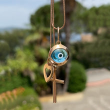 Load image into Gallery viewer, Evil Eye Pendant Charm 14-Karat Rose Gold - Karina Constantine jewellery
