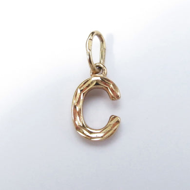 Letter “C” Pendant Charm 14-Karat Rose Gold - Karina Constantine Jewellery