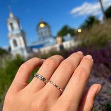 Load image into Gallery viewer, Gold Band Stacking Ring 14-Karat Rose Gold - Karina Constantine jewellery
