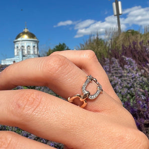 Chain Link Ring 14-Karat Rose Gold - Karina Constantine jewellery