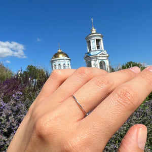 Mini Stacking Ring 14-Karat White Gold - Karina Constantine jewellery