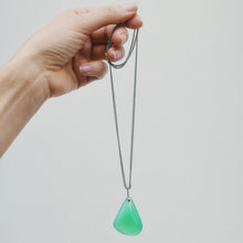 Load image into Gallery viewer, Jade Pendant Necklace Sterling Silver
