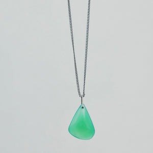 Jade Pendant Necklace Sterling Silver