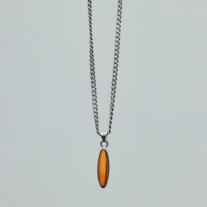 Amber Teardrop Pendant Necklace Sterling Silver - Karina Constantine jewellery