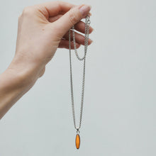 Load image into Gallery viewer, Amber Teardrop Pendant Necklace Sterling Silver - Karina Constantine jewellery
