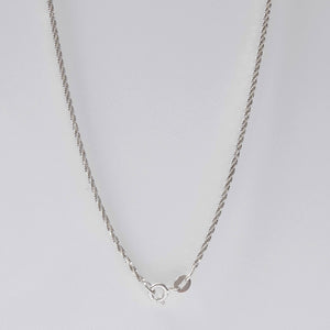 Silver Glitter Margarita Twisted Rock Chain Necklace Sterling Silver - Karina Constantine jewellery