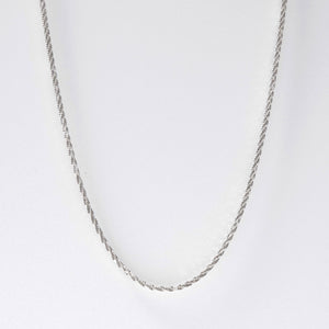 Silver Glitter Margarita Twisted Rock Chain Necklace Sterling Silver - Karina Constantine jewellery