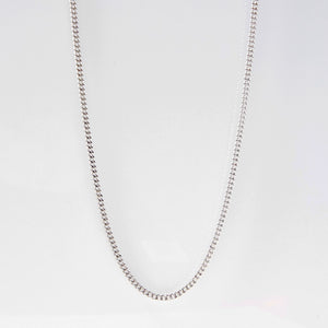 Silver Long Curb Chain Necklace Sterling Silver - Karina Constantine