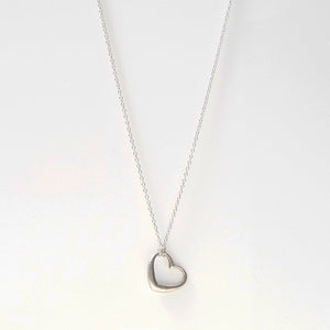 Open Heart Pendant Necklace Sterling Silver - Karina Constantine jewellery