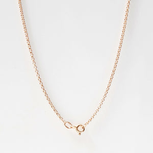 Gold Short Belcher Chain Necklace 14-Karat Rose Gold