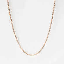 Load image into Gallery viewer, Gold Short Belcher Chain Necklace 14-Karat Rose Gold
