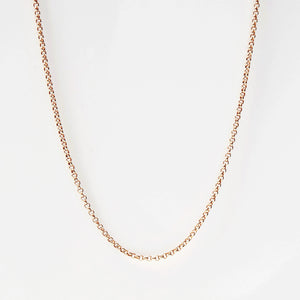 Gold Short Belcher Chain Necklace 14-Karat Rose Gold