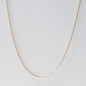 Gold Short Diamond Cable Chain 14-Karat Rose Gold - Karina Constantine jewellery