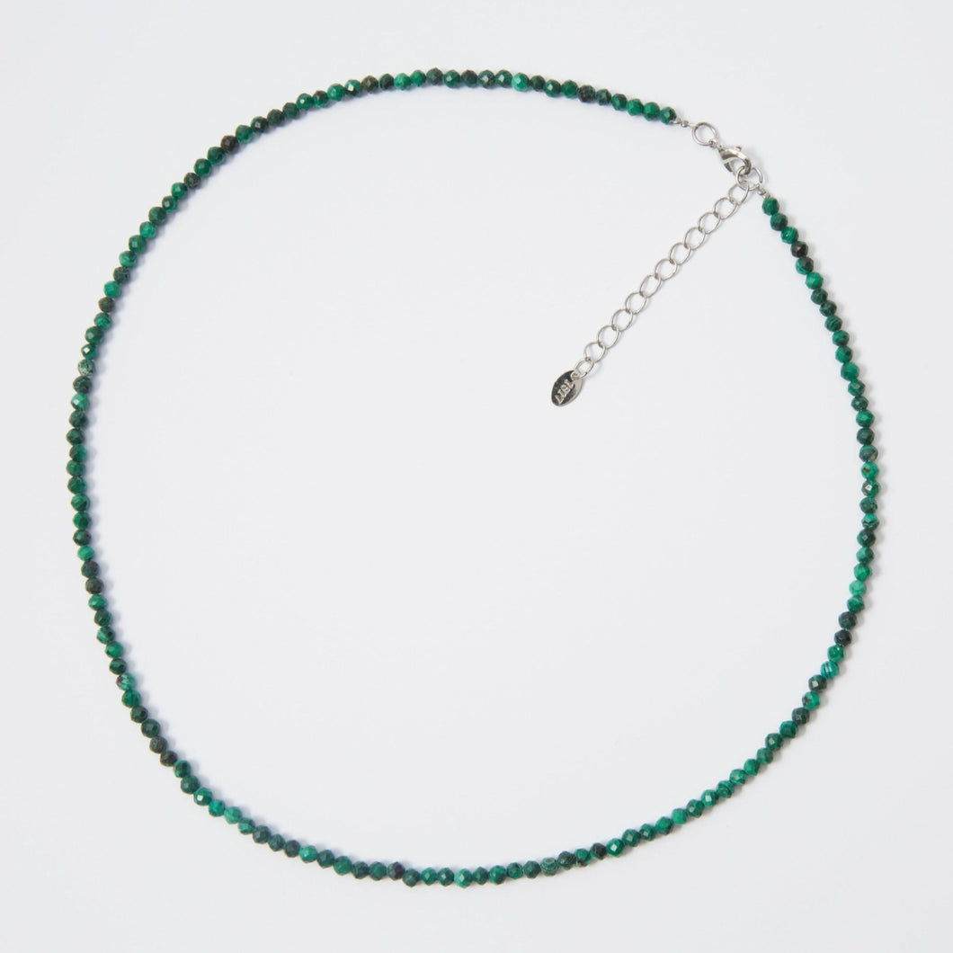 Malachite Beaded Gemstone Choker - Karina Constantine jewellery