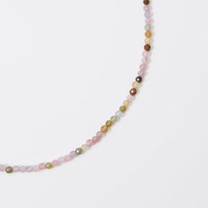 Tourmaline Beaded Gemstone Choker Sterling Silver - Karina Constantine Jewellery  