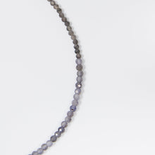 Load image into Gallery viewer, Grey Cordierite Beaded Gemstone Choker Sterling Silver - Karina Constantine jewellery
