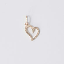 Load image into Gallery viewer, Open Heart Charm Pendant 9-Karat Rose Gold - Karina Constantine jewellery
