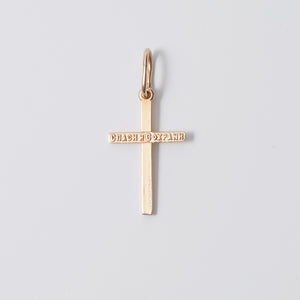 Cross Pendant 14-Karat Rose Gold - Karina Constantine jewellery