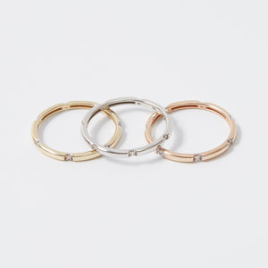 Gold Band Stacking Ring 14-Karat Rose Gold - Karina Constantine jewellery