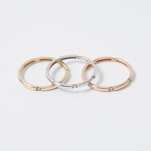 Gold Band Stacking Ring 14-Karat White Gold - Karina Constantine jewellery