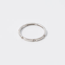 Load image into Gallery viewer, Gold Band Stacking Ring 14-Karat White Gold - Karina Constantine jewellery
