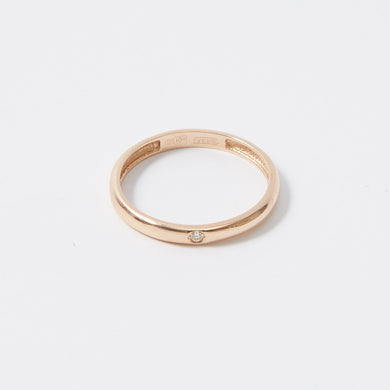 Diamond Gold Band 14-Karat Rose Gold - Karina Constantine