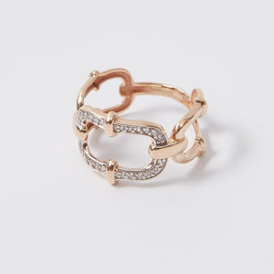 Chain Link Ring 14-Karat Rose Gold - Karina Constantine jewellery