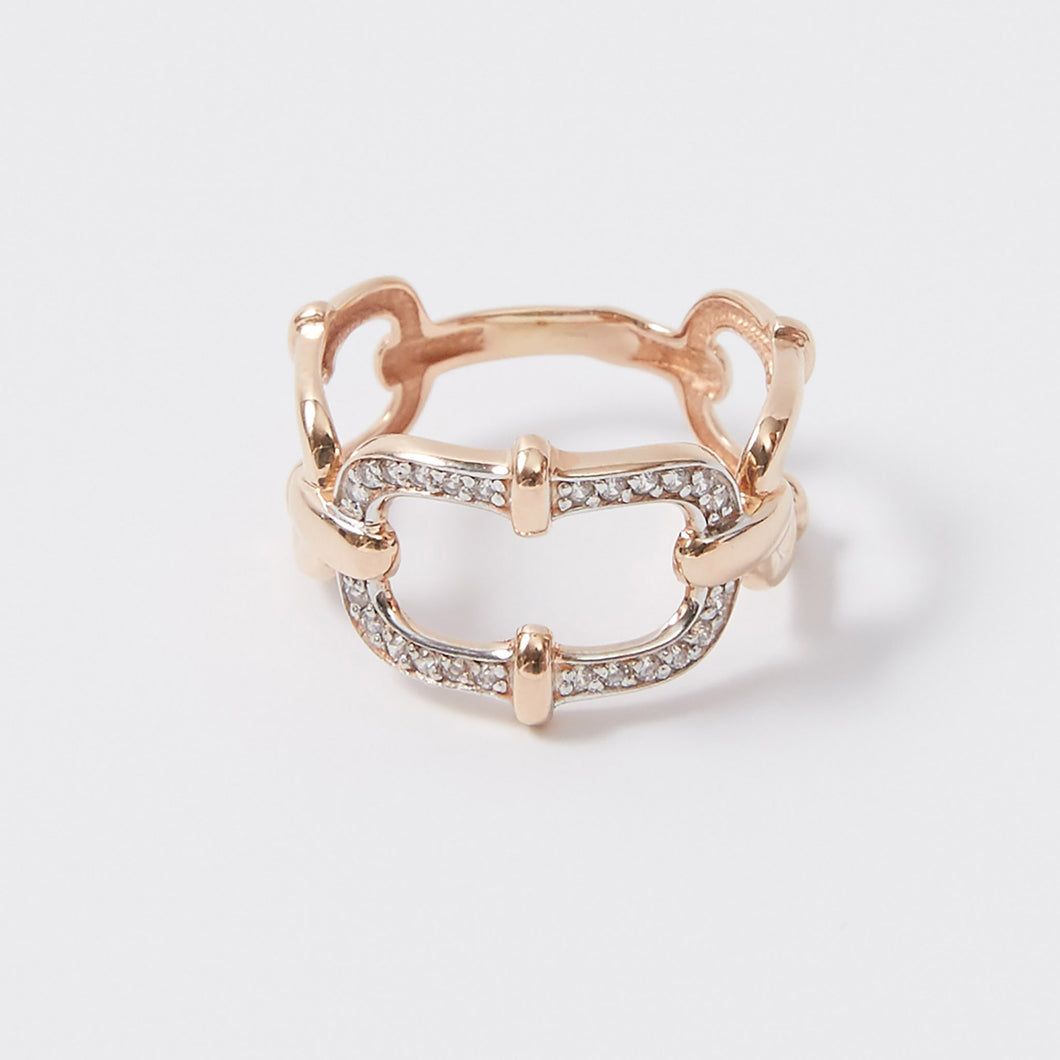 Chain Link Ring 14-Karat Rose Gold - Karina Constantine jewellery 