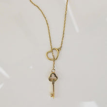 Load image into Gallery viewer, Key To My Heart Lariat Necklace 14-Karat Yellow Gold - Karina Constantine Jewellery
