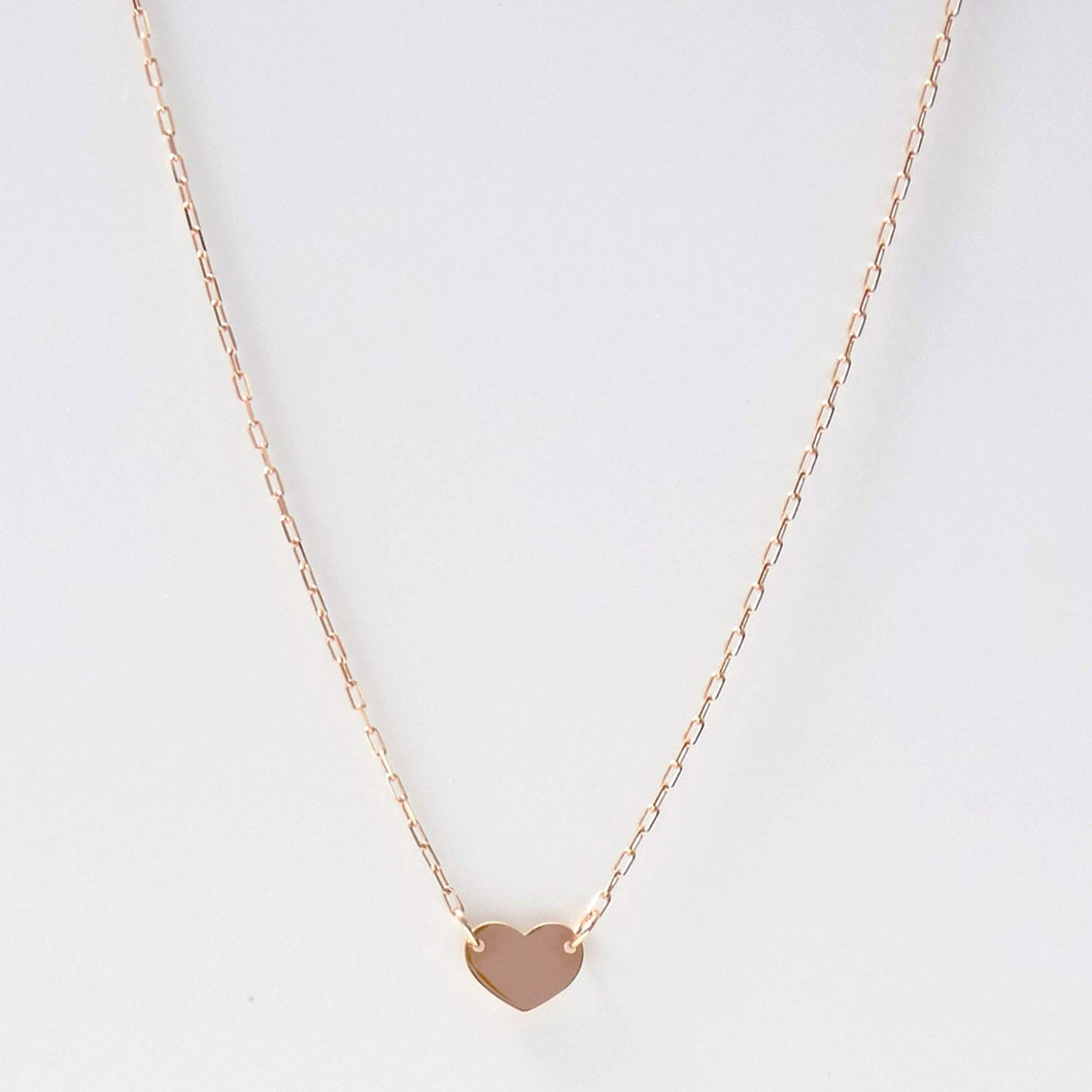 Mini Heart Choker Necklace 14-Karat Rose Gold - Karina Constantine jewellery