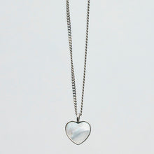 Load image into Gallery viewer, Mother of Pearl Heart Pendant Necklace Sterling Silver - Karina Constantine jewellery
