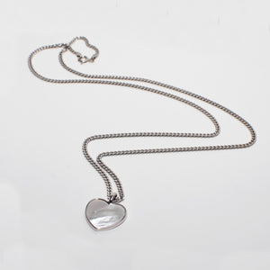 Mother of Pearl Heart Pendant Necklace Sterling Silver - Karina Constantine jewellery