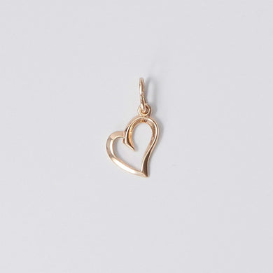 Open Heart Charm Pendant 9-Karat Rose Gold - Karina Constantine jewellery