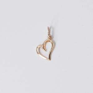 Open Heart Charm Pendant 9-Karat Rose Gold - Karina Constantine jewellery