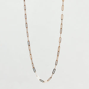 Paperclip Chain Necklace 14-Karat Rose Gold - Karina Constantine jewellery