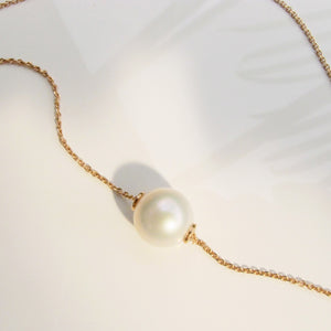 Single Pearl Pendant Necklace 14-Karat Rose Gold - Karina Constantine jewellery