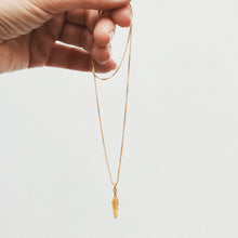 Load image into Gallery viewer, Small Feather Pendant Charm 18-Karat Yellow Gold - Karina Constantine jewellery
