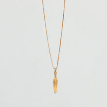 Load image into Gallery viewer, Small Feather Pendant Charm 18-Karat Yellow Gold - Karina Constantine jewellery
