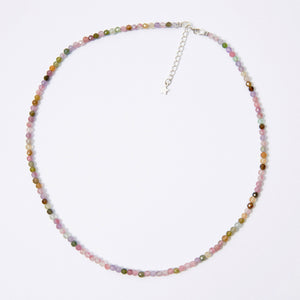 Tourmaline Beaded Gemstone Choker Sterling Silver - Karina Constantine Jewellery